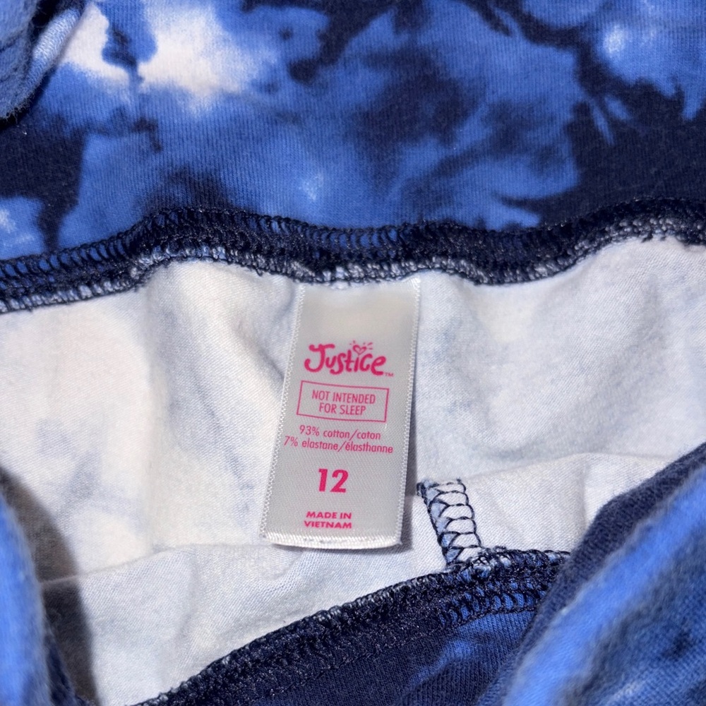 Justice Navy and White Tie-Dye Leggings - Picture 2 of 4